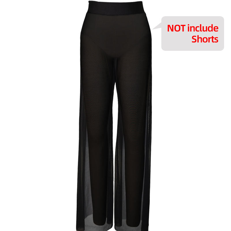 Wide Leg Mesh Pants (Exclude Underwear)